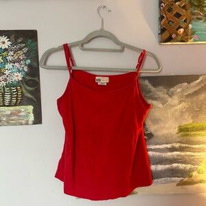 Red women's tank top